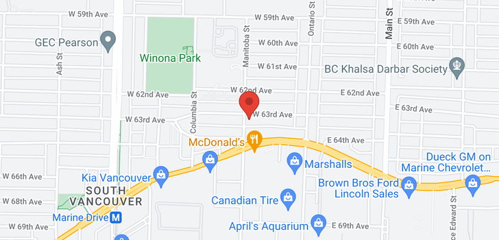 map of 180 W 63RD AVENUE